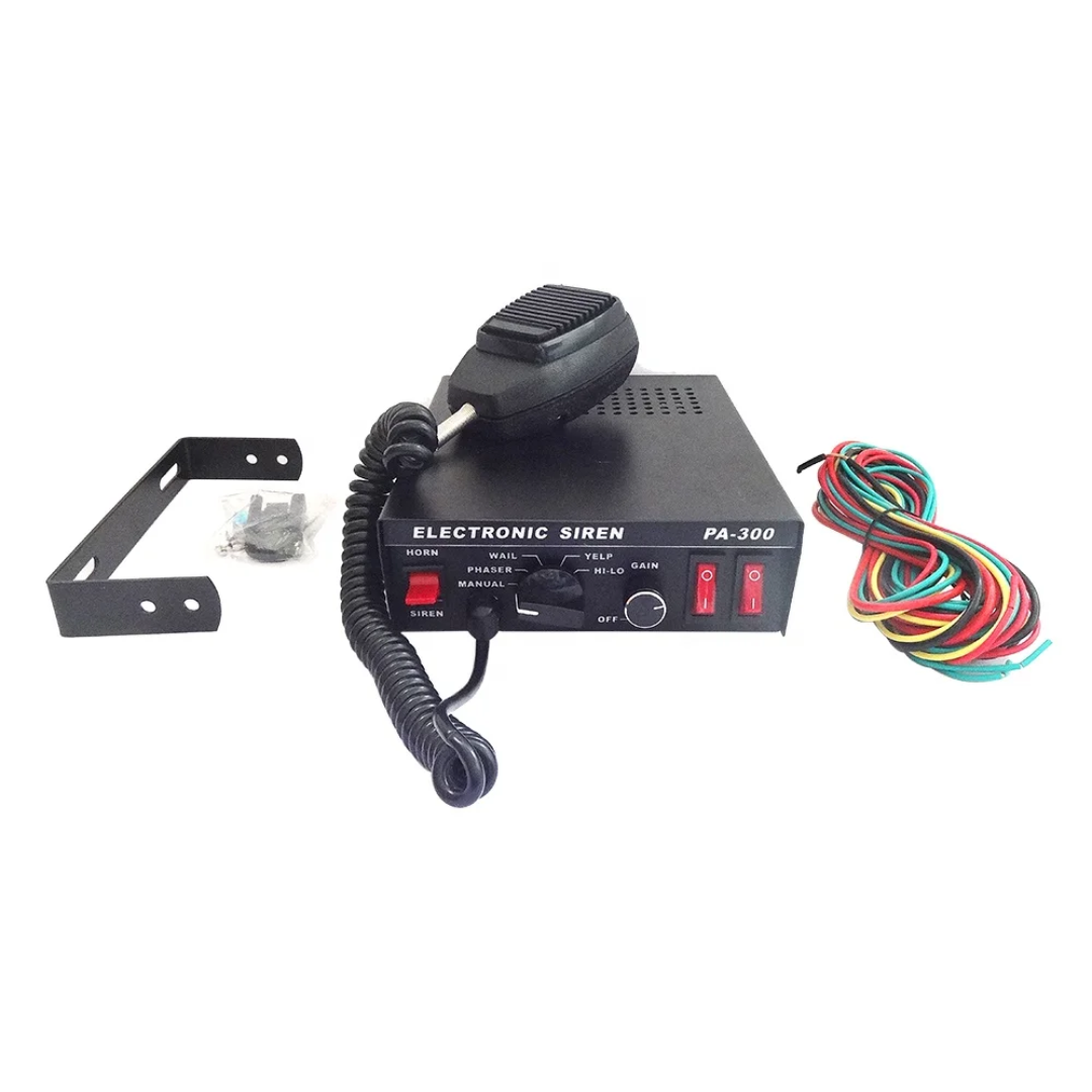 جهاز صافرة الإنذار ومضخم الصوت الاحترافي للمركبات PA-300