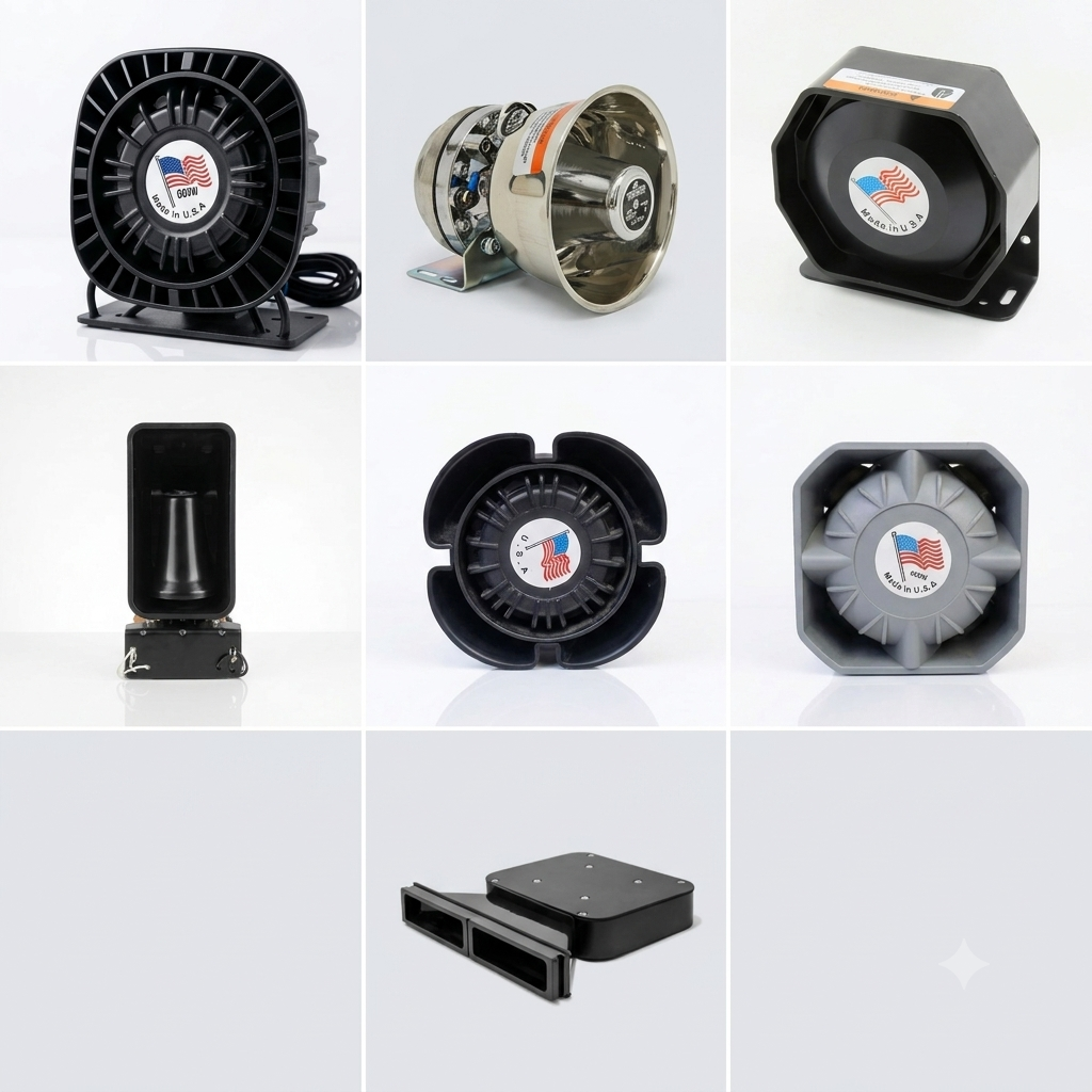مكبرات صوت (هورن) صافرة الإنذار الاحترافية – موديلات وأحجام متعددة (200W - 600W)